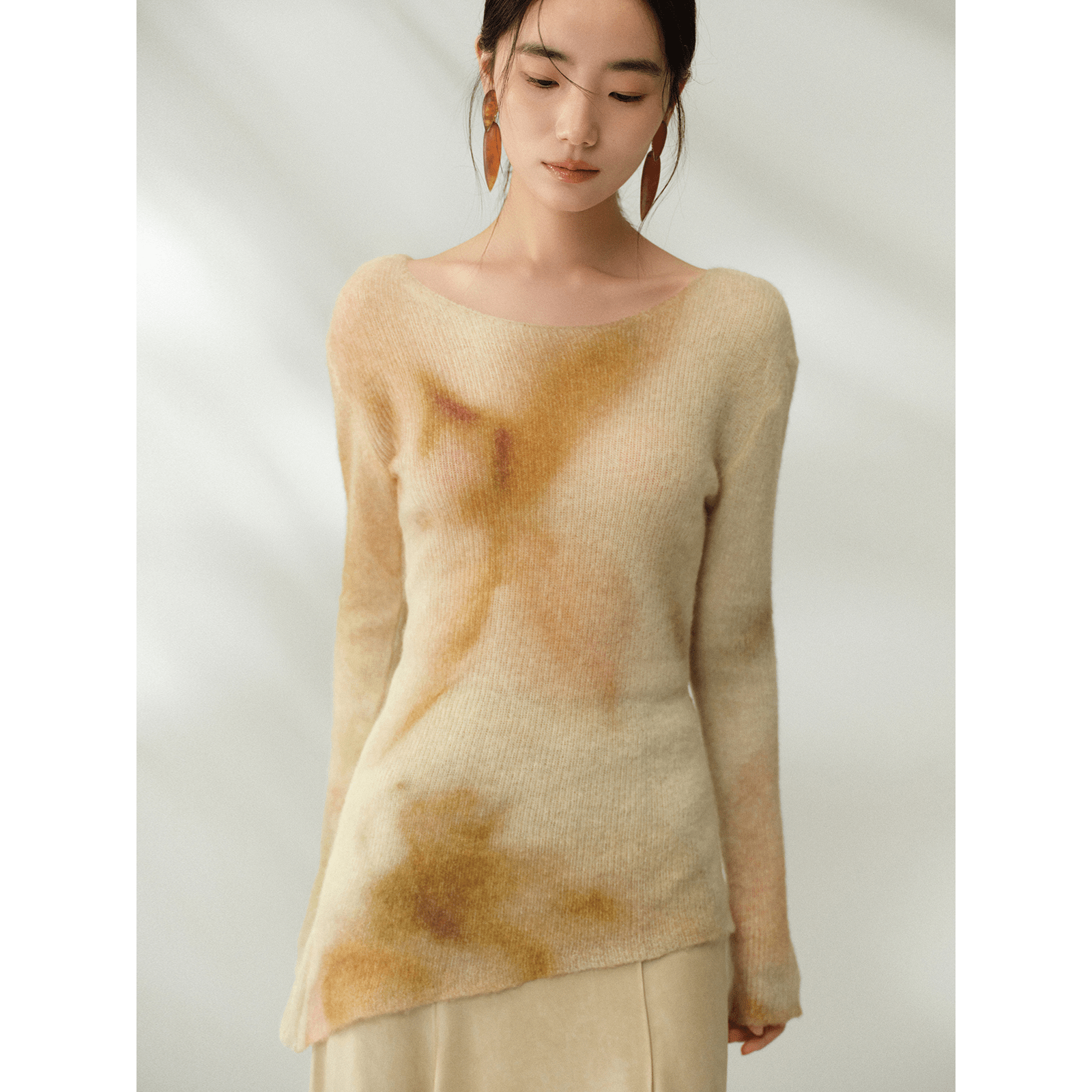 Sheer Alpaca Wool Blend Sweater - Sculptural Softness