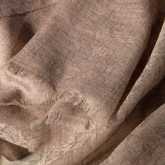 Pure Ultrafine Cashmere Jacquard Scarf - Whisper-Soft, Travel-Ready Luxury