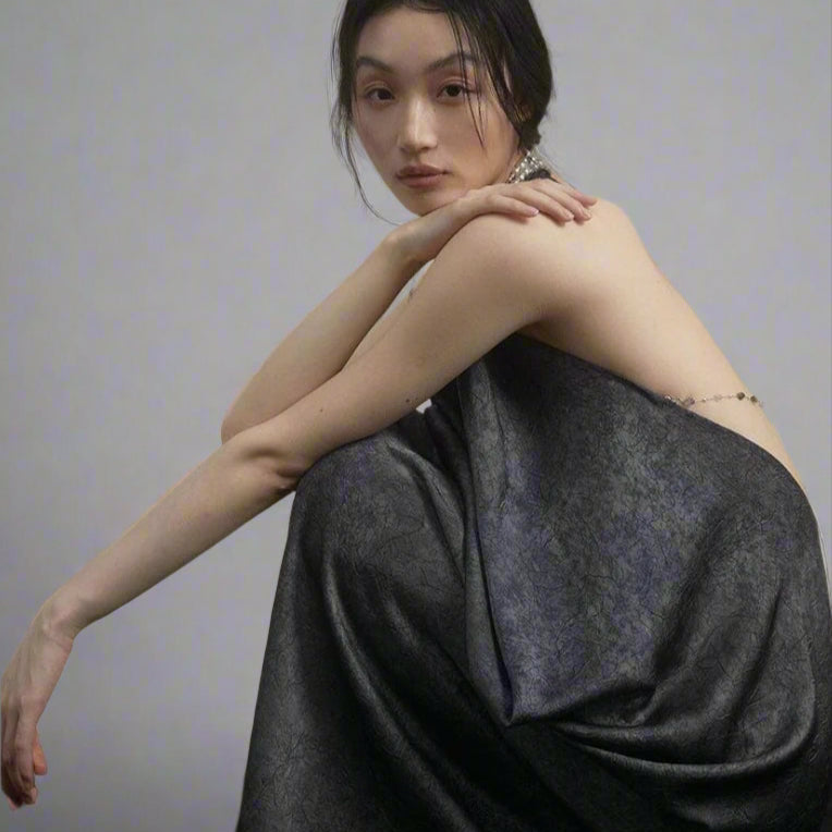 Draped Column Dress