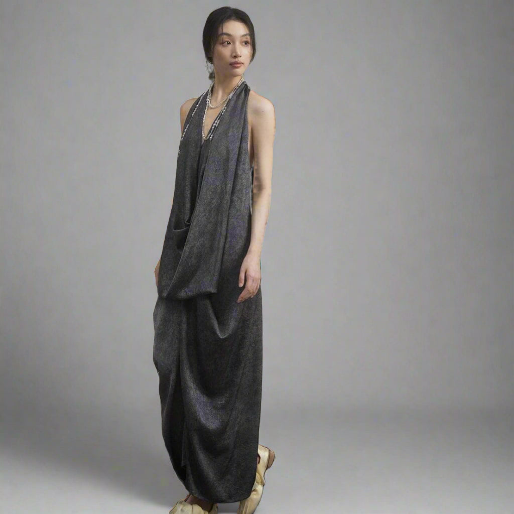 Draped Column Dress