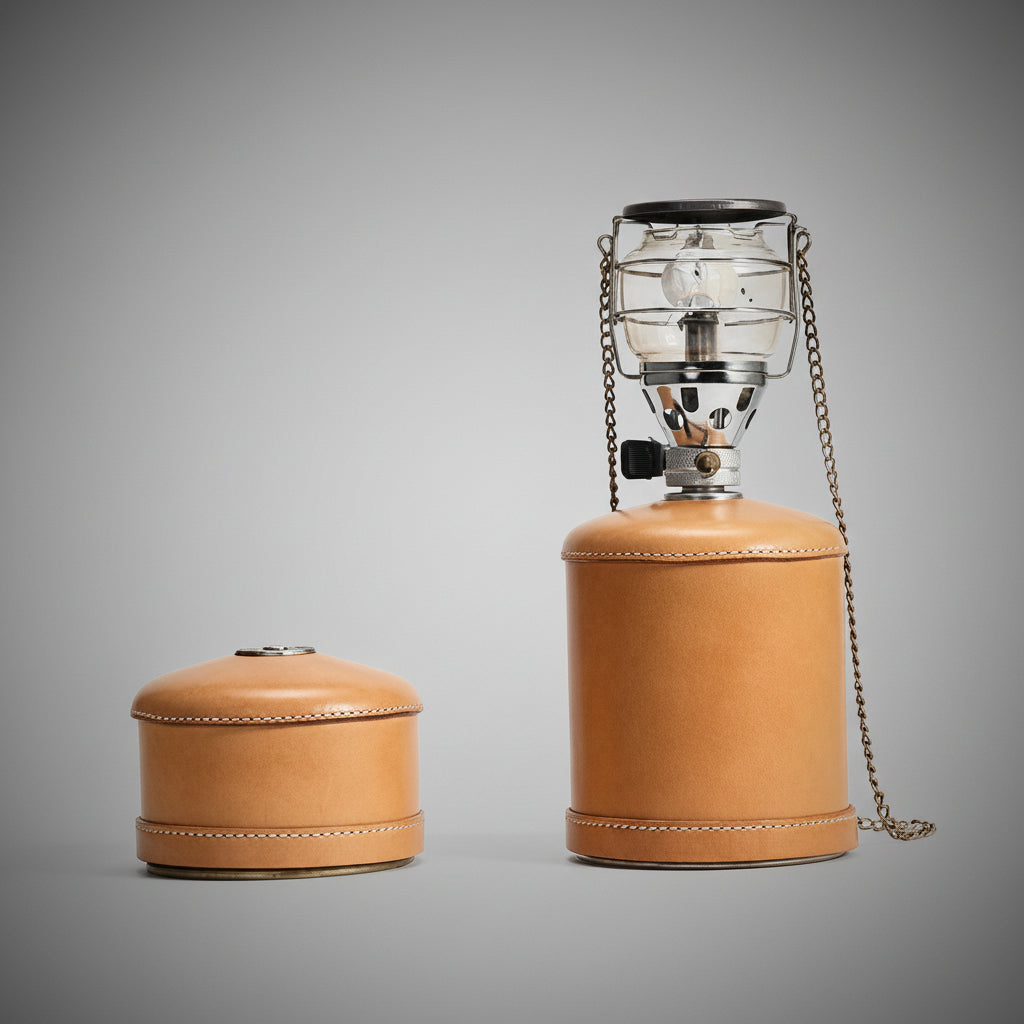 Vegetable-Tanned Cowhide Gas Canister Cover