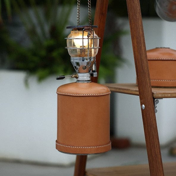 Vegetable-Tanned Cowhide Gas Canister Cover