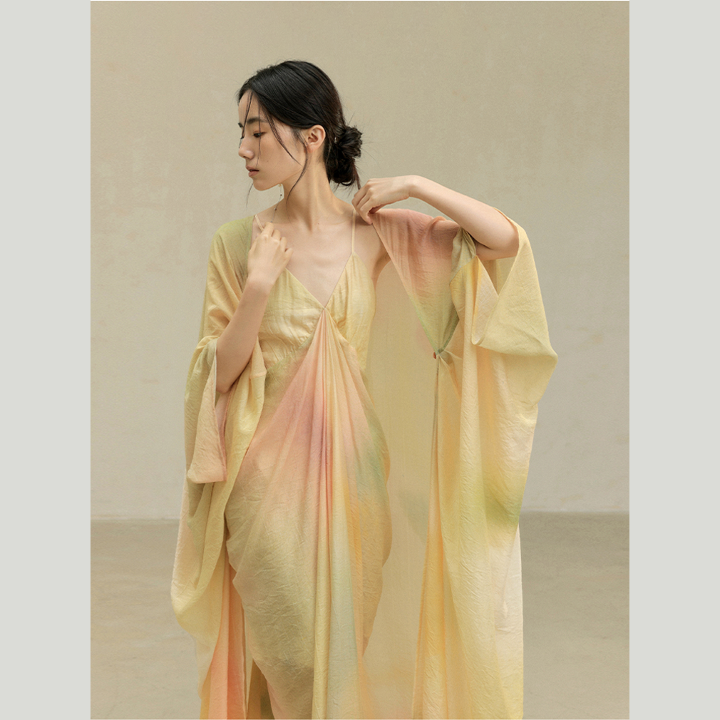 The Watercolor Fan Camisole Dress