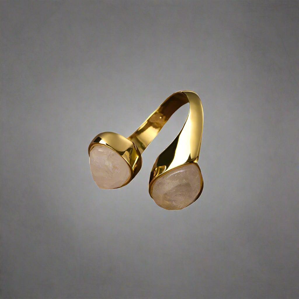 Gold Plated Rose Crystal Rings