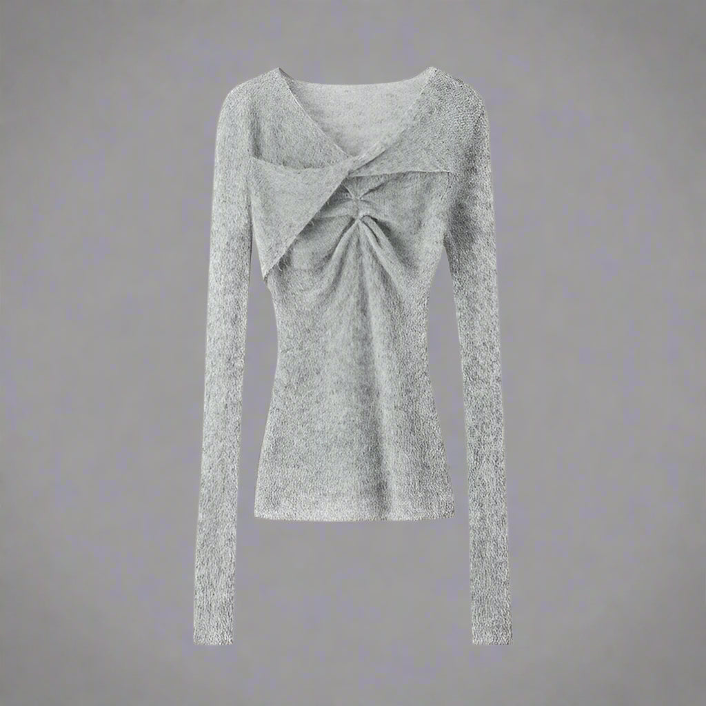 Twisted Alpaca-Wool Blend Knit Sweater