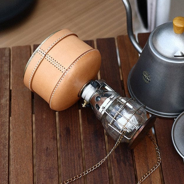 Vegetable-Tanned Cowhide Gas Canister Cover
