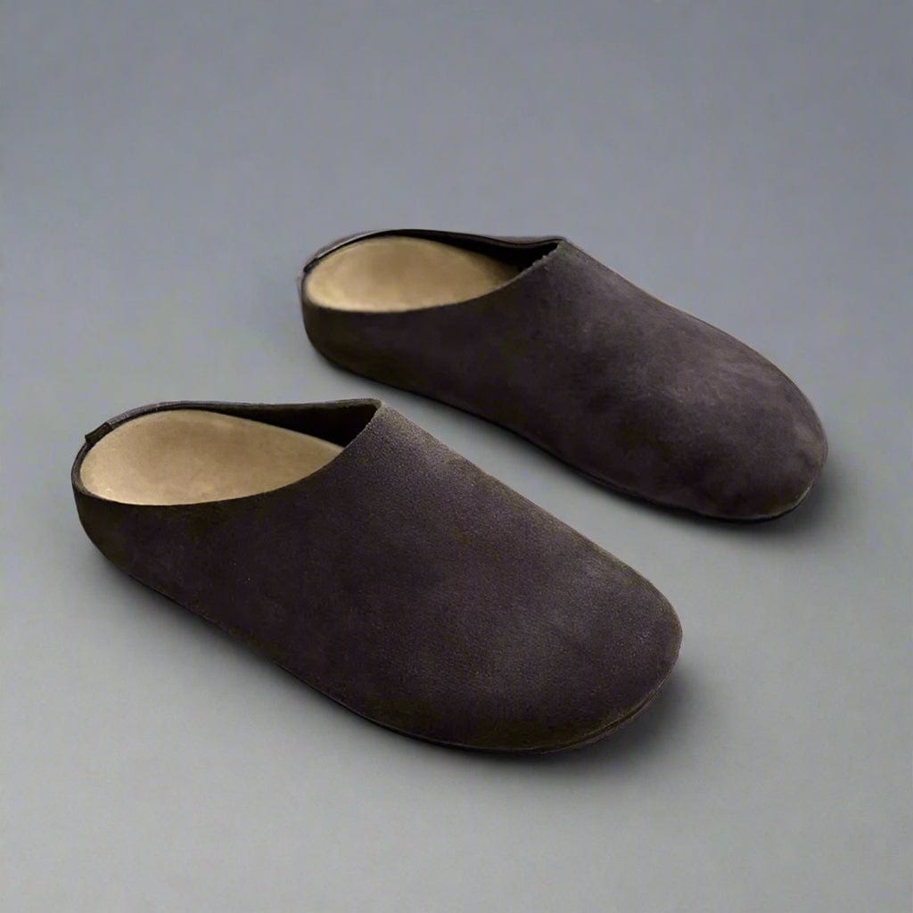 The Soft Cowhide Slip-On Mules - Grounded Luxury, Effortless Ease