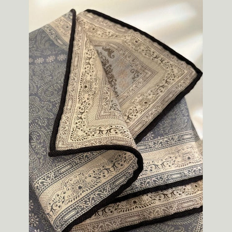 Wool & Silk Double Sided Paisley Scarf