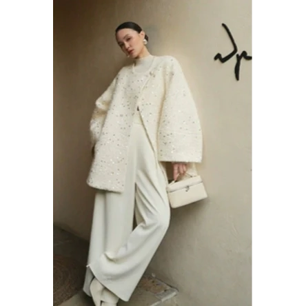 The Palais Set – Embroidered Wool Coat & Skirt Separates