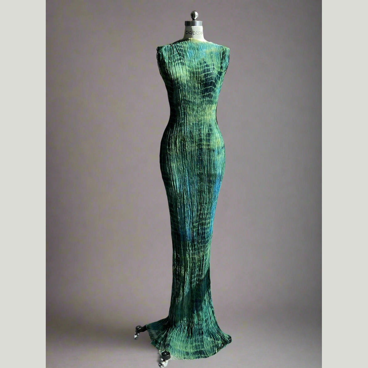 Emerald Mulberry Silk Mermaid Dress