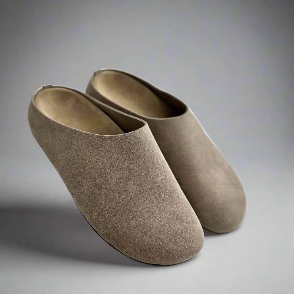 The Soft Cowhide Slip-On Mules - Grounded Luxury, Effortless Ease