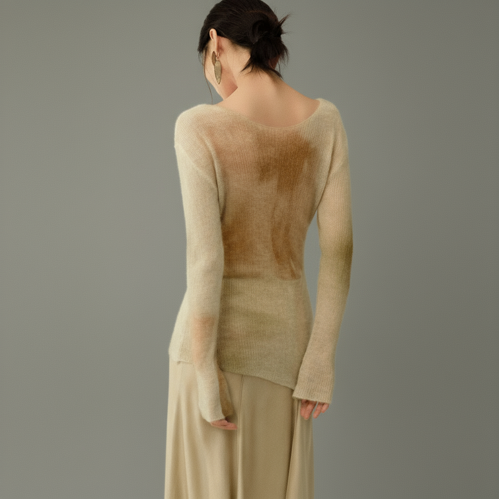 Sheer Alpaca Wool Blend Sweater - Sculptural Softness