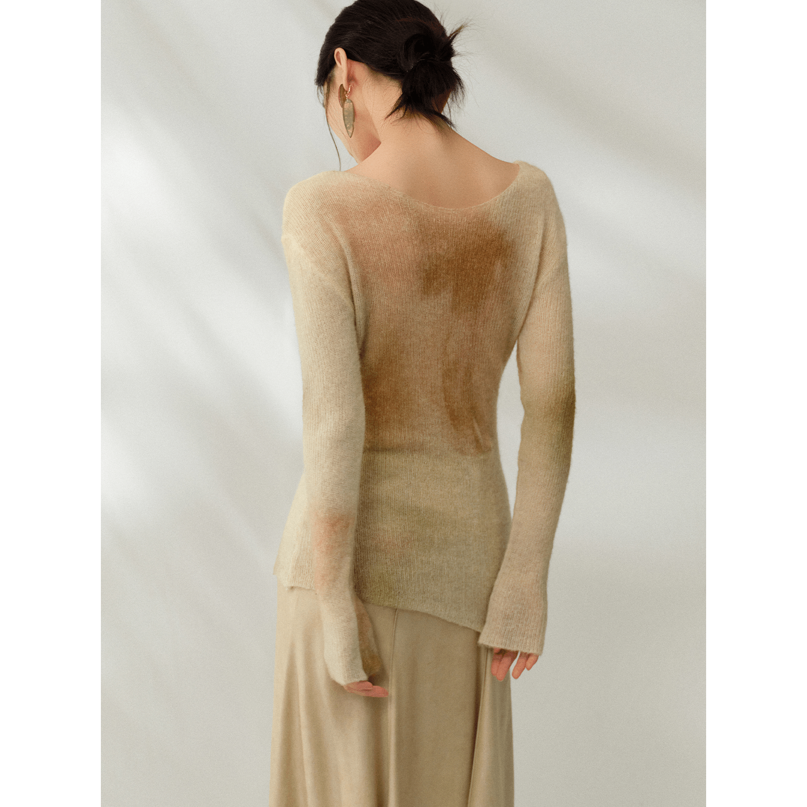 Sheer Alpaca Wool Blend Sweater - Sculptural Softness