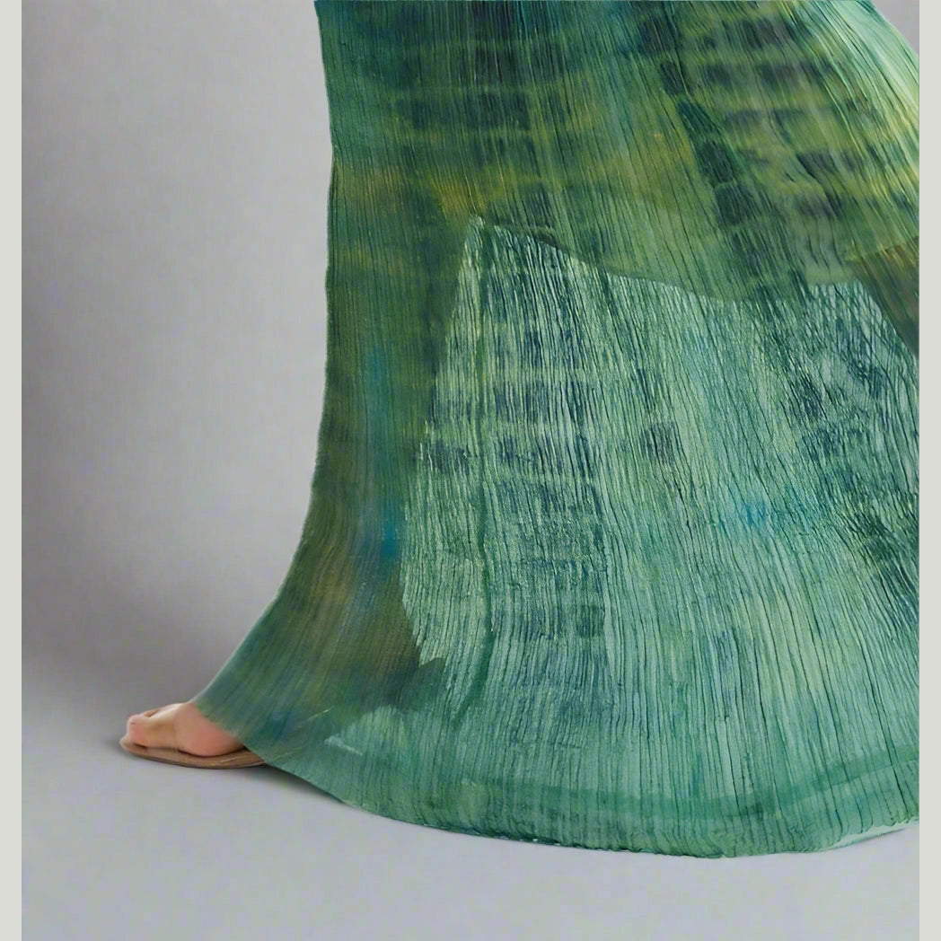 Emerald Mulberry Silk Mermaid Dress