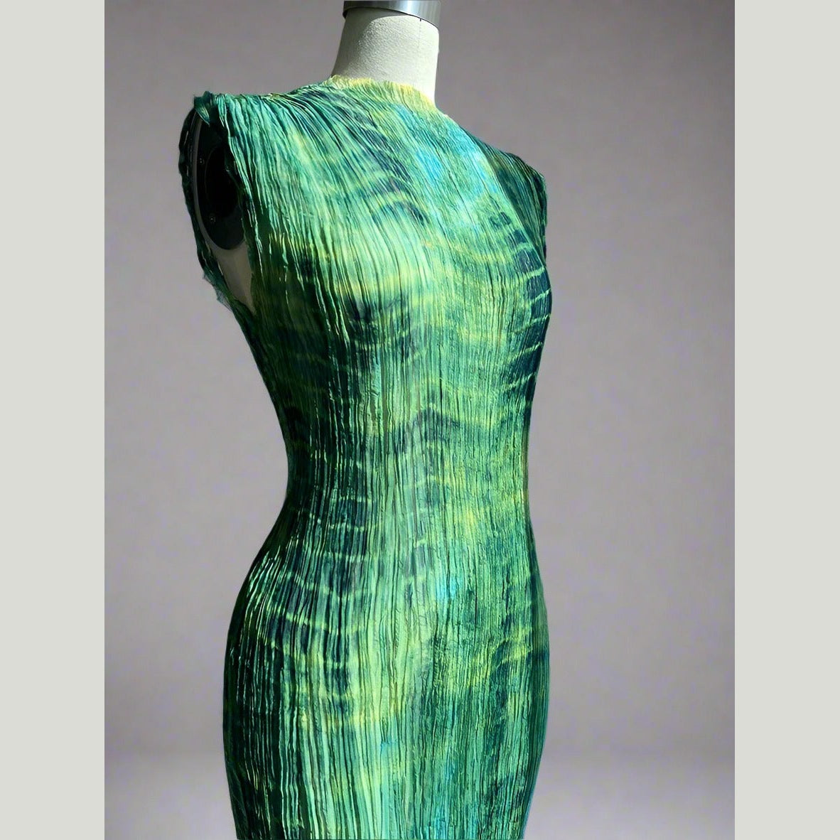 Emerald Mulberry Silk Mermaid Dress