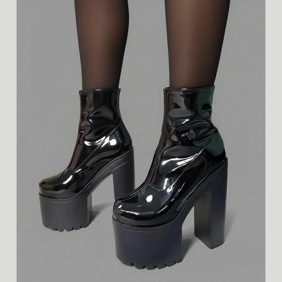 The Harley Structured Leather Platform Boots – Bold Elevation