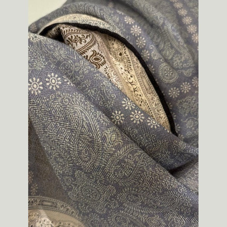 Wool & Silk Double Sided Paisley Scarf