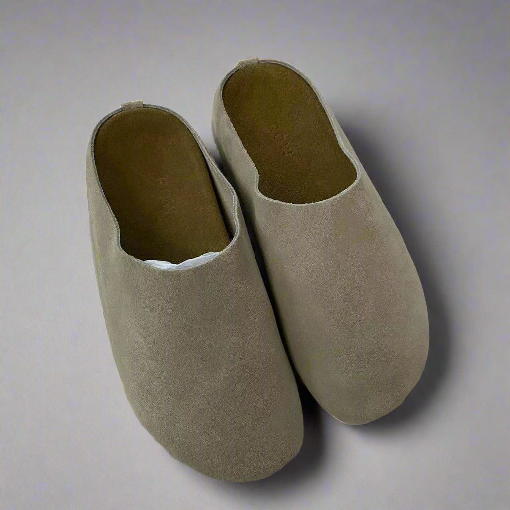 The Soft Cowhide Slip-On Mules - Grounded Luxury, Effortless Ease