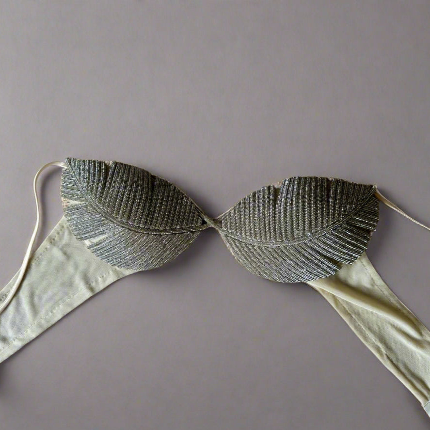 Radiant Leaf Rhinestone Bra