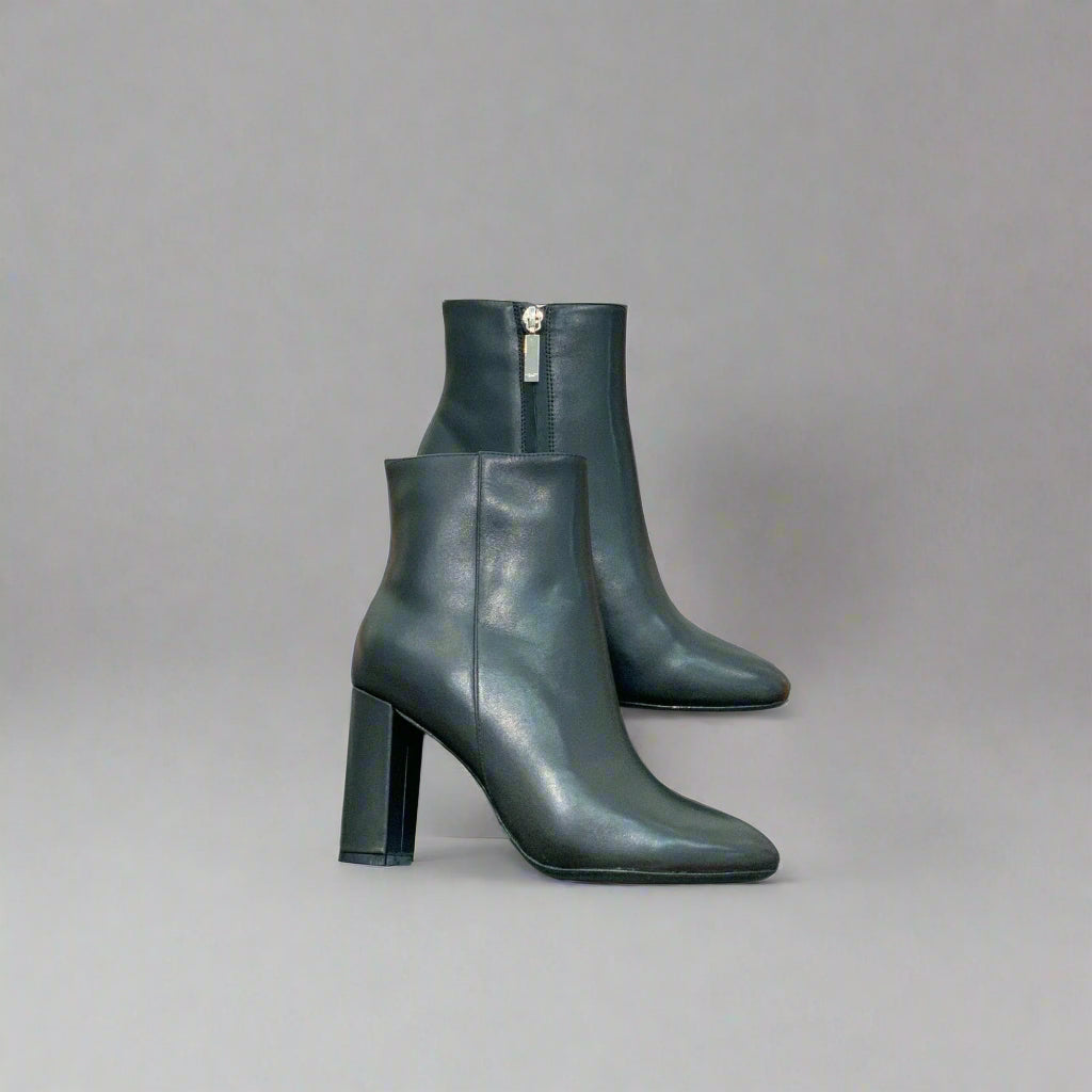 The Leather Block Heel Boots