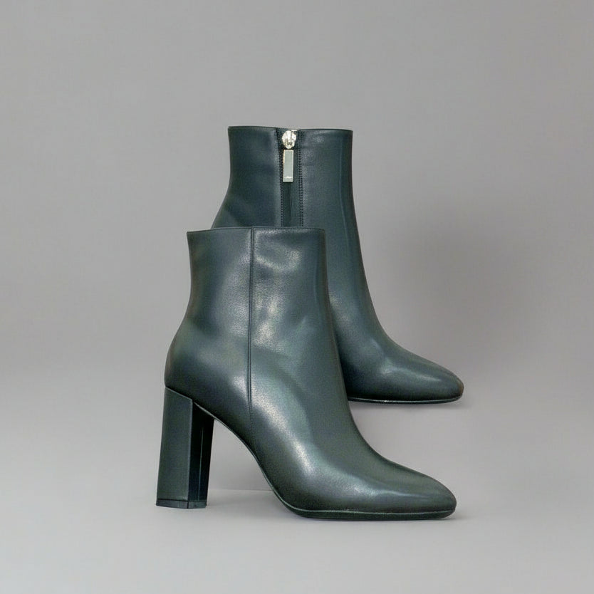 The Leather Block Heel Boots