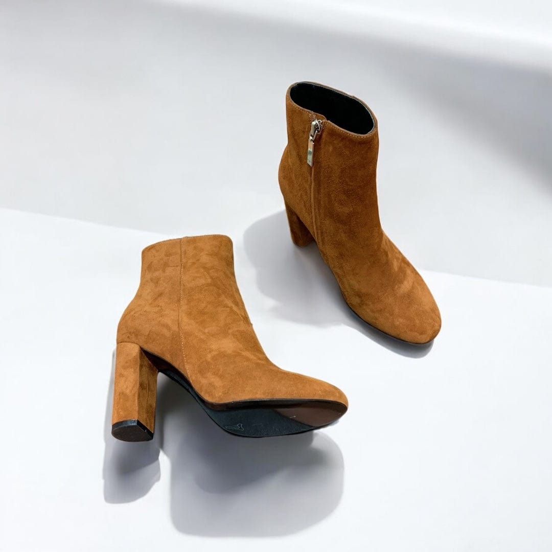 The Suede Block Heel Boots