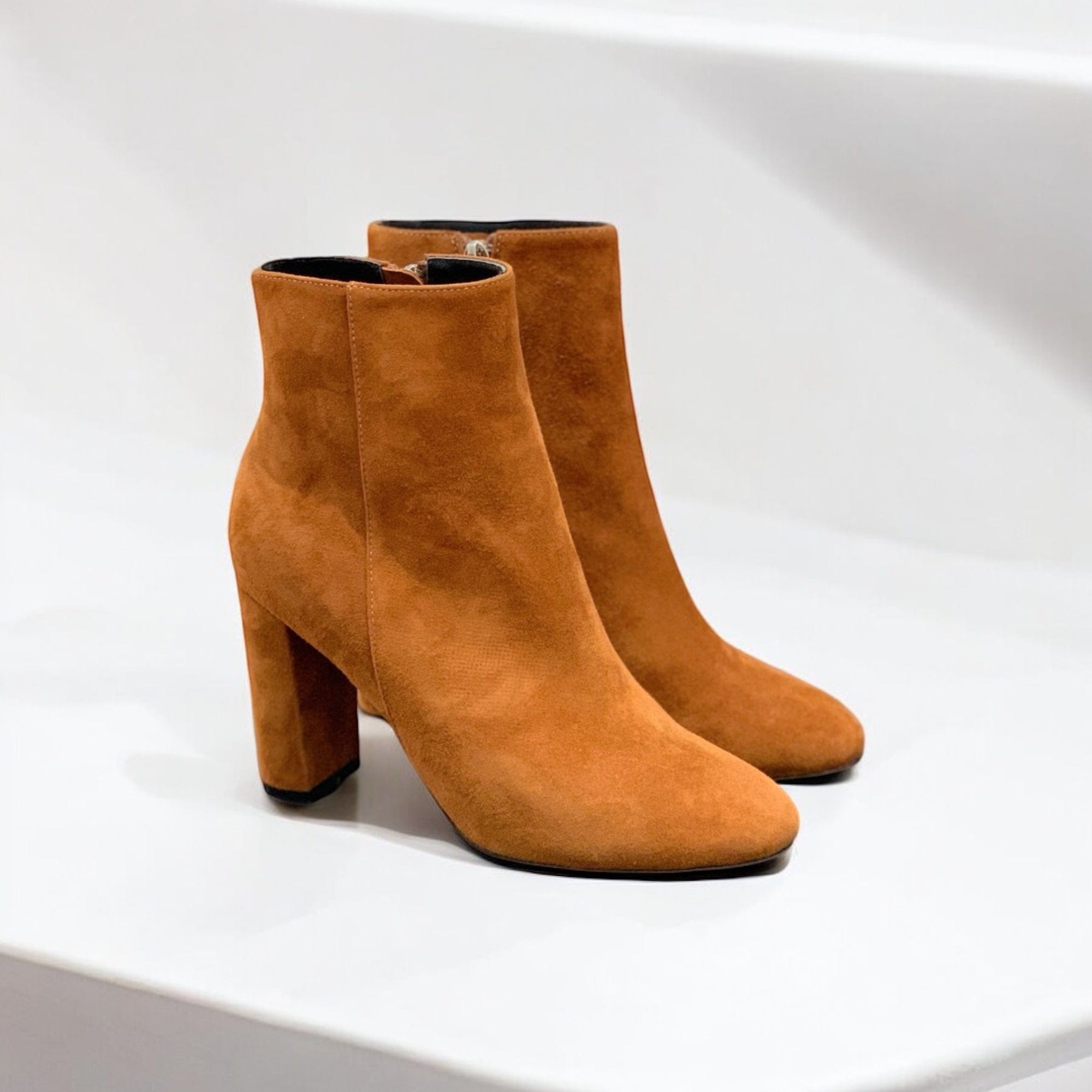 The Suede Block Heel Boots