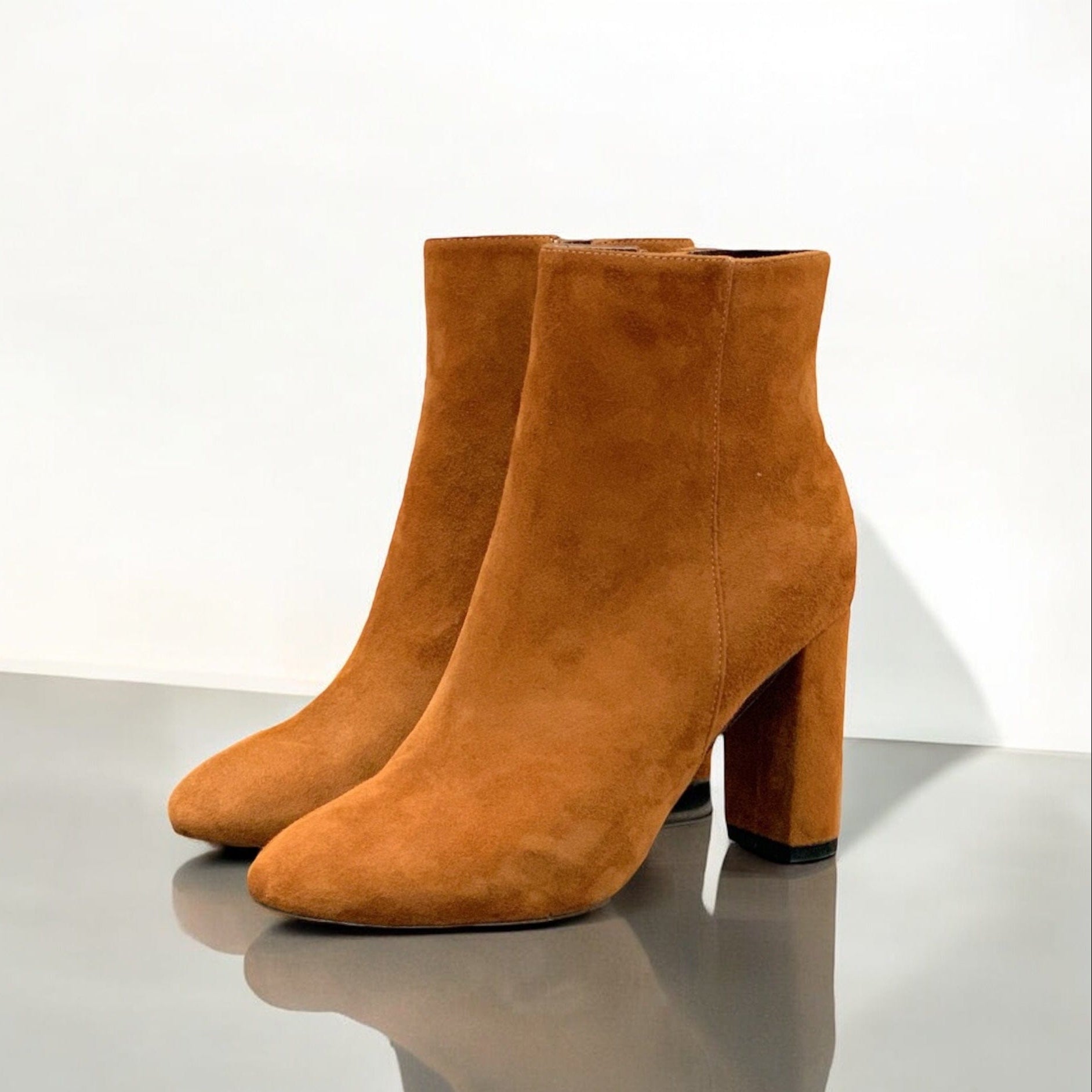 The Suede Block Heel Boots
