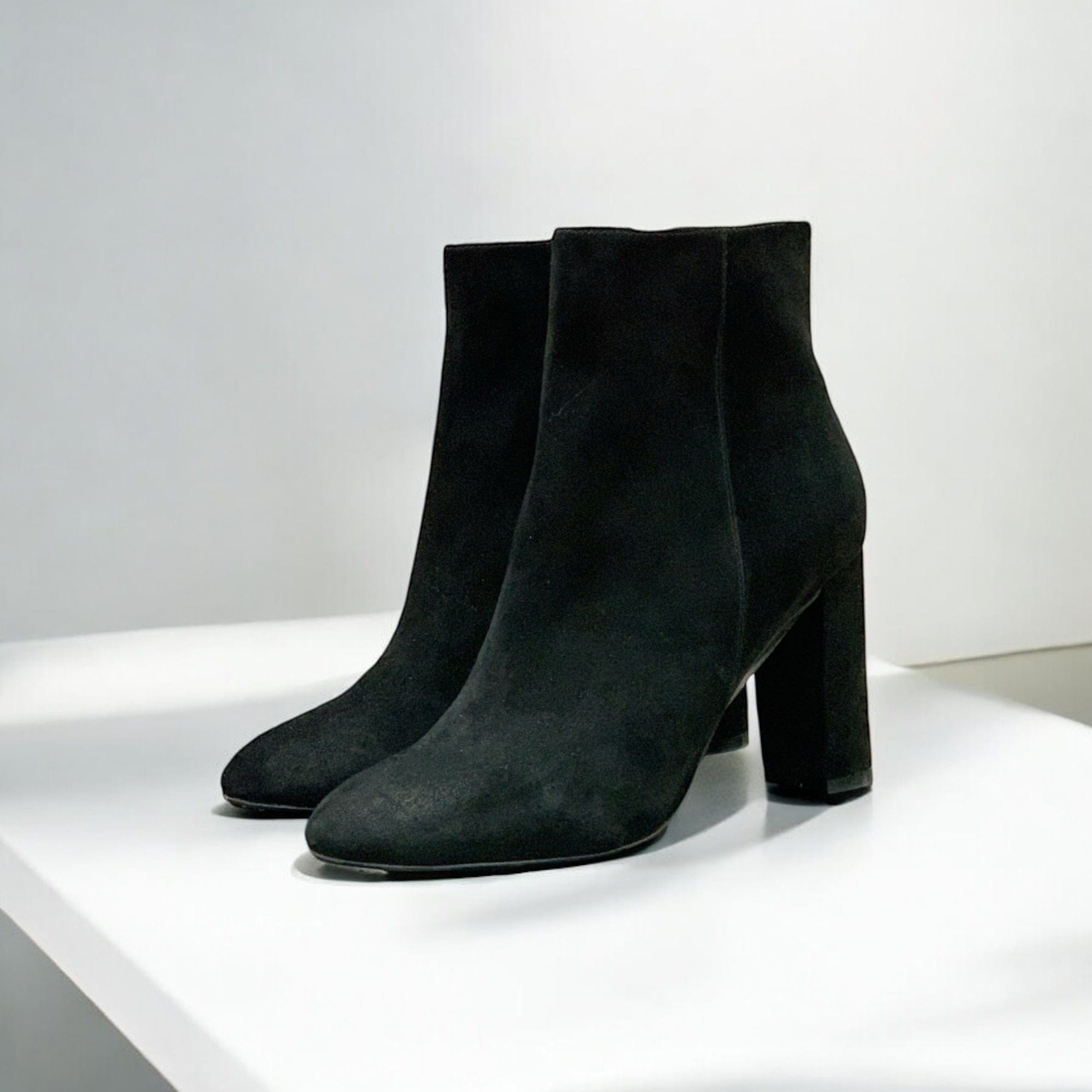 The Suede Block Heel Boots