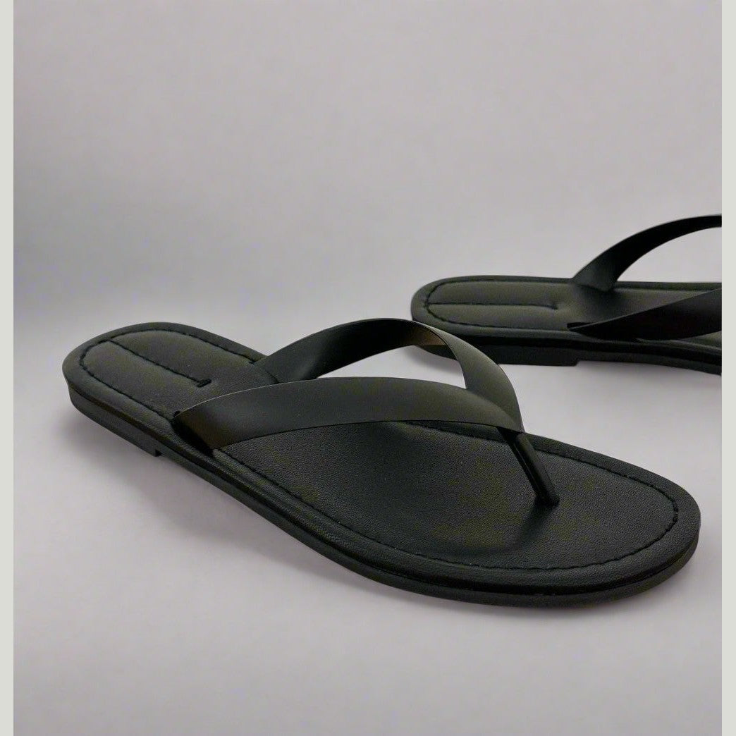 The Calfskin Leather Sandals