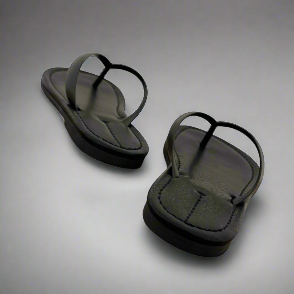The Calfskin Leather Sandals