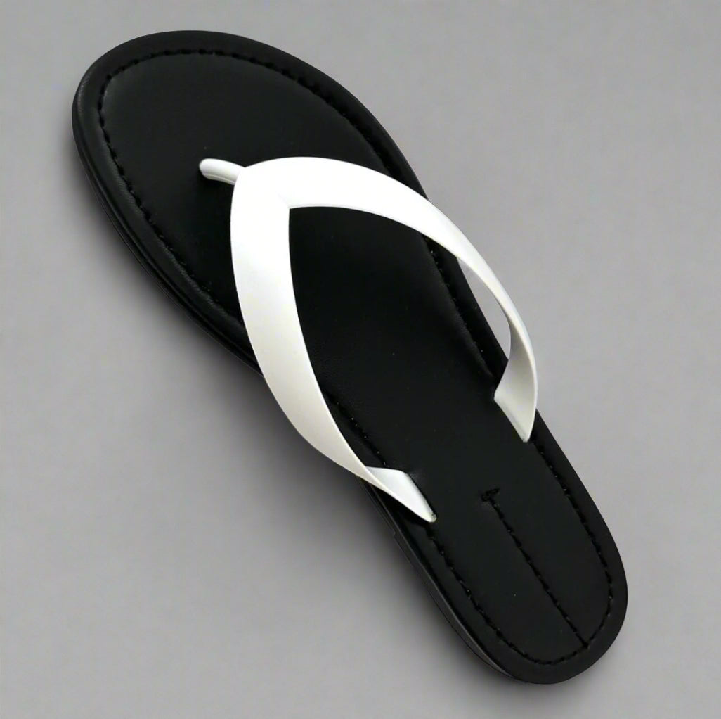 The Calfskin Leather Sandals