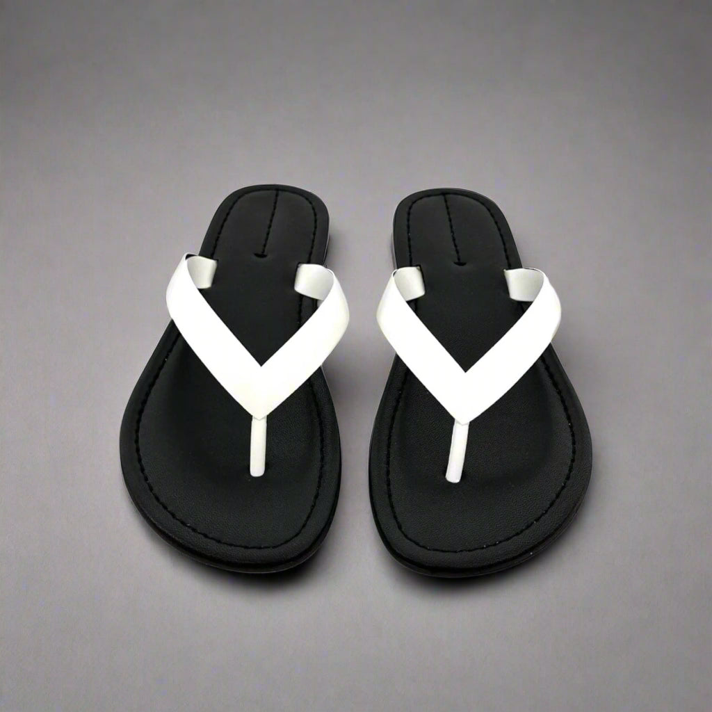 The Calfskin Leather Sandals