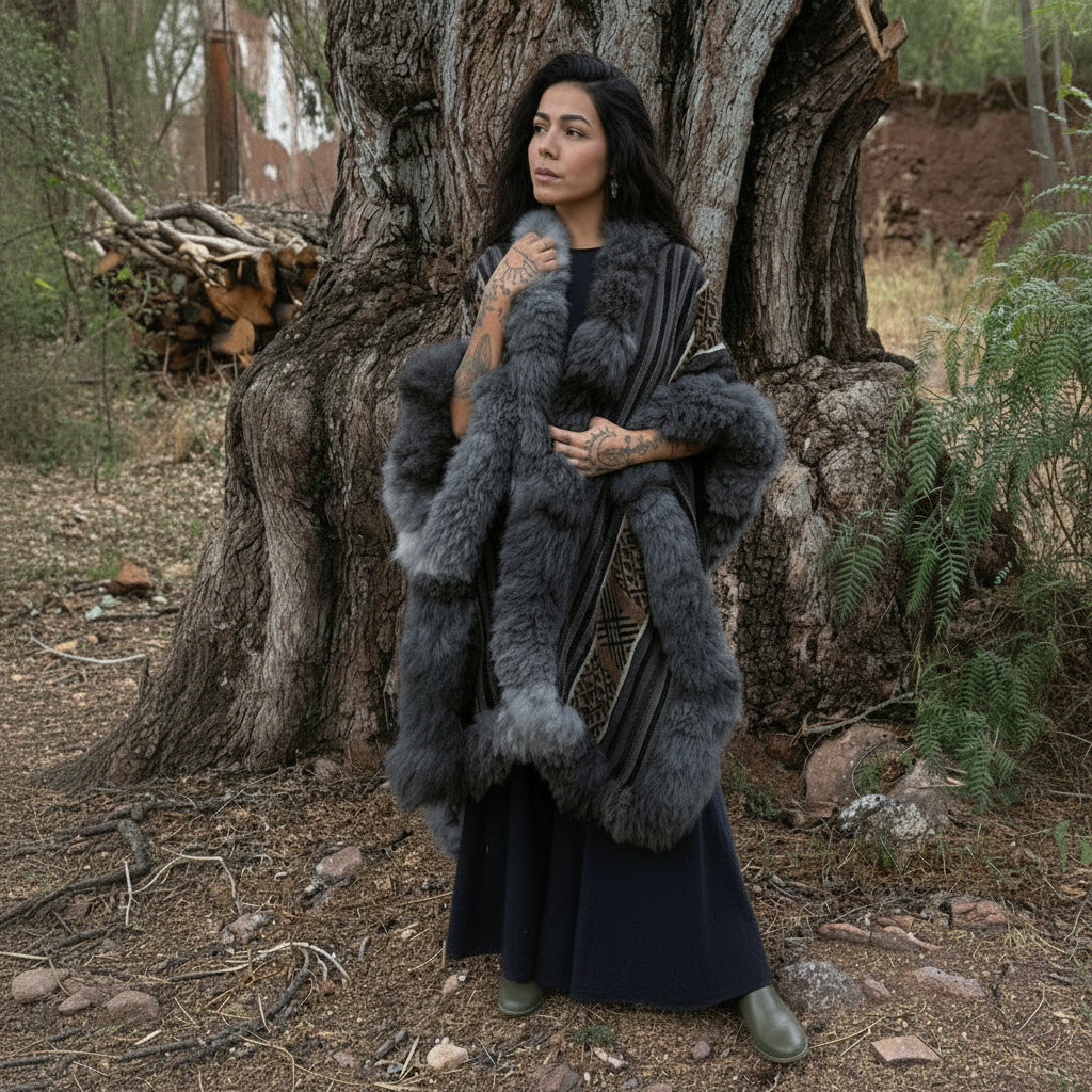 Handwoven by Peruvian women artisans using traditional techniques in the glacier peaks.