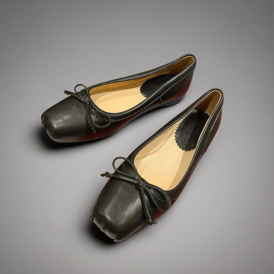 Nappa Leather Ballerina Flats