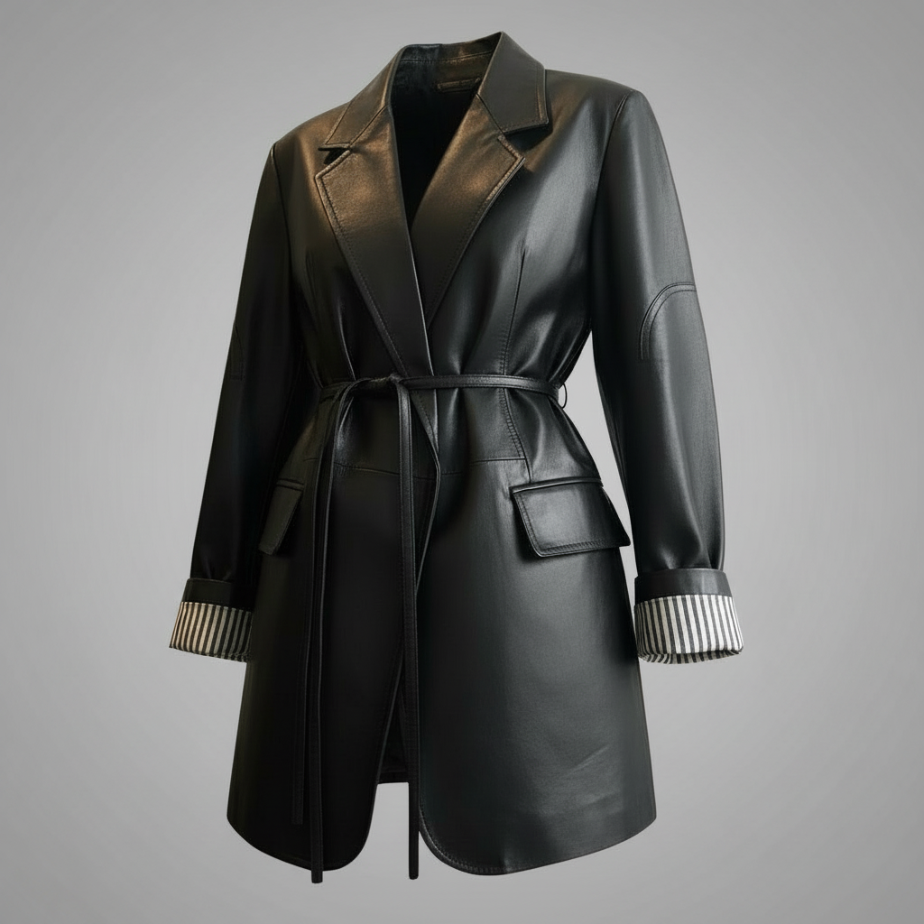 Vegetable-Tanned Sheepskin Leather Blazer