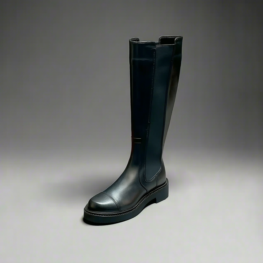 The Tall Black Leather Riding Boots