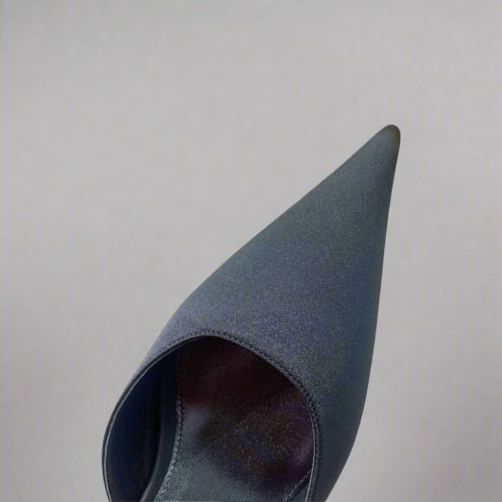 The perfect black satin pointy toe heels—elegant, timeless pumps for effortlessly stylish wear.