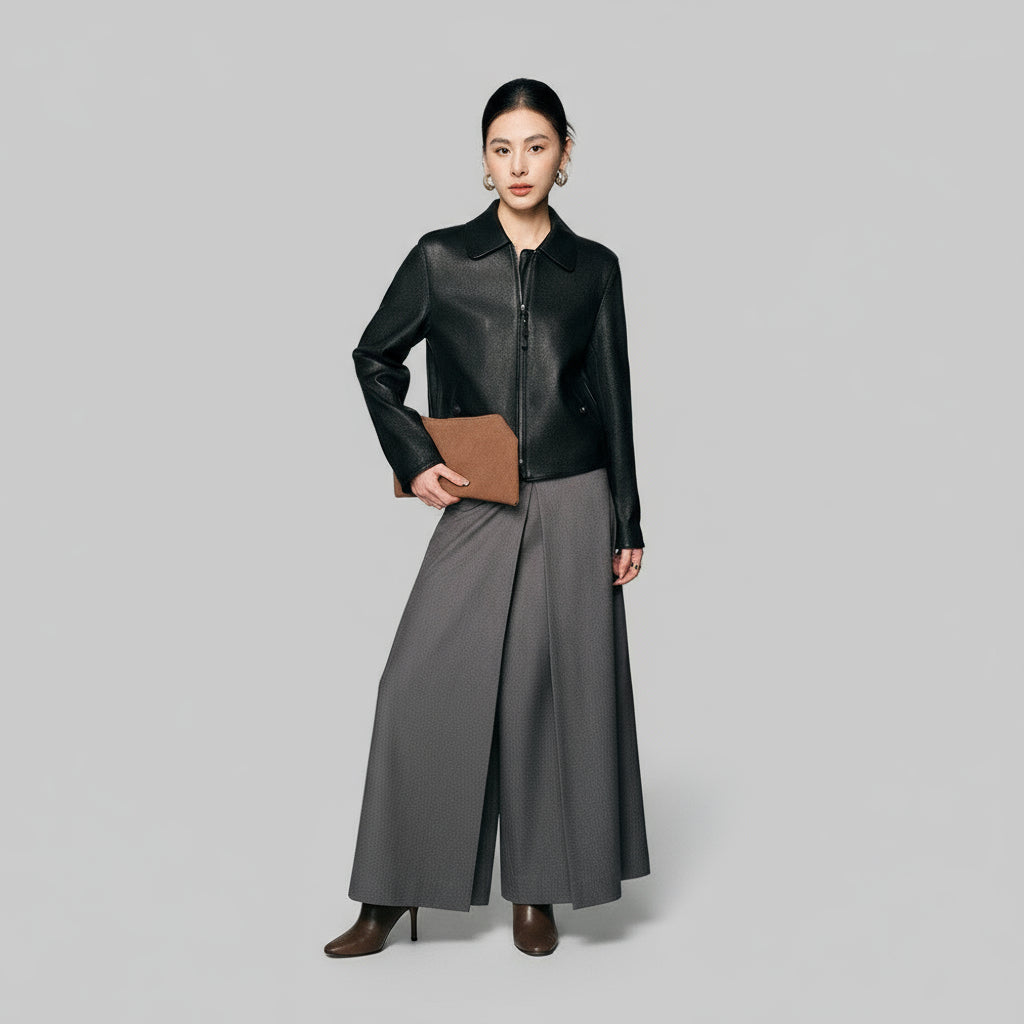 black moto jacket by aelse