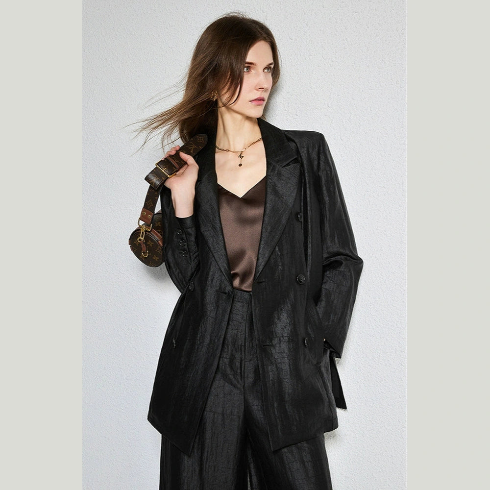 black silk suit​
