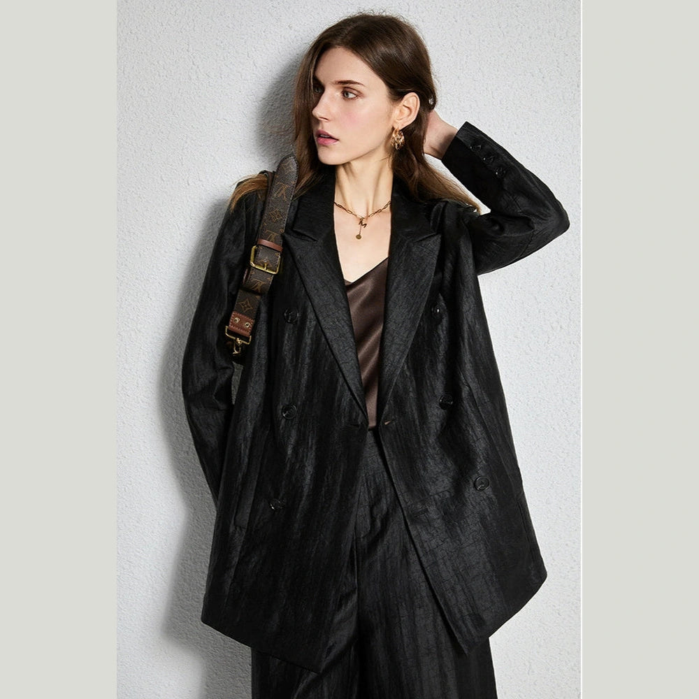 black silk suit​
