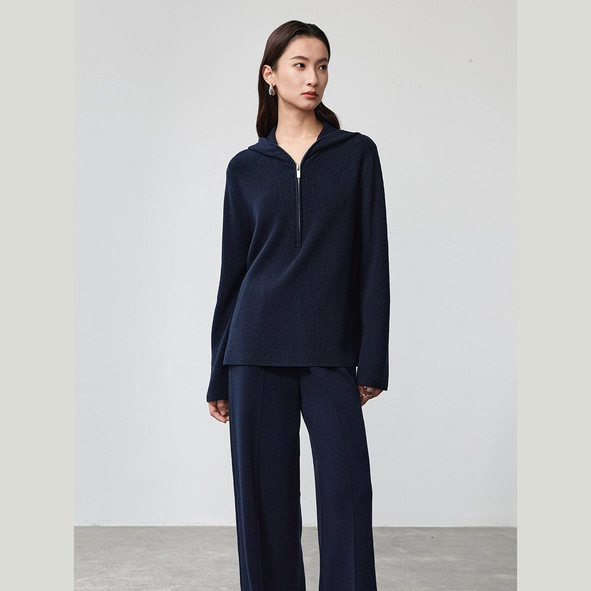 blue wool sweater