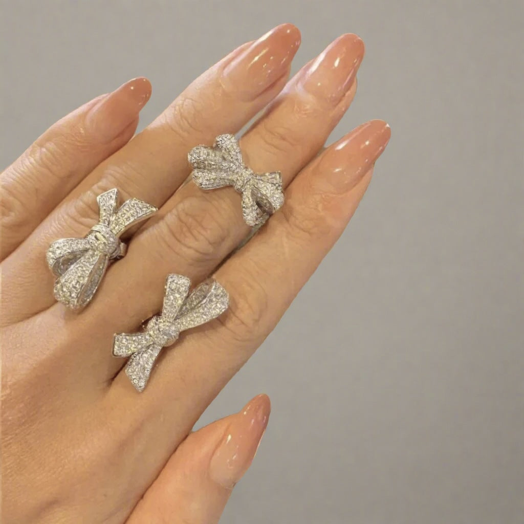 Coquette Pavé Bow Earrings