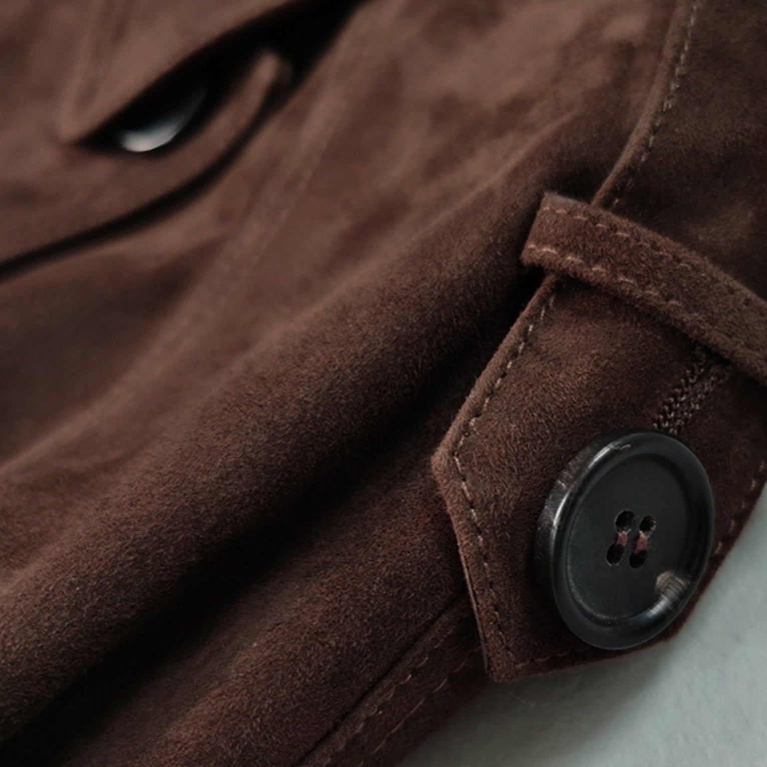 brown suede set