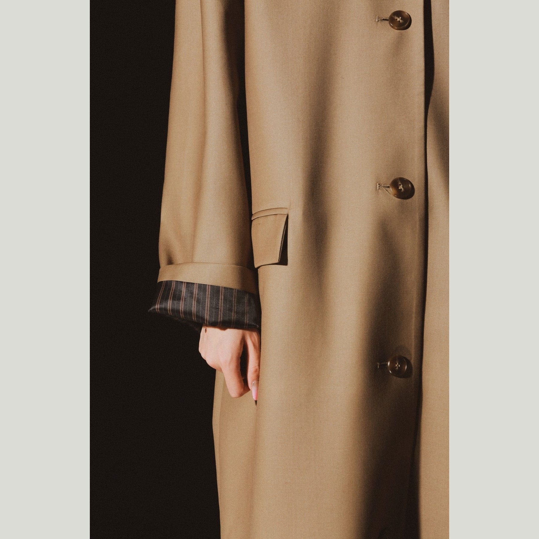 brown trench coat sleeve