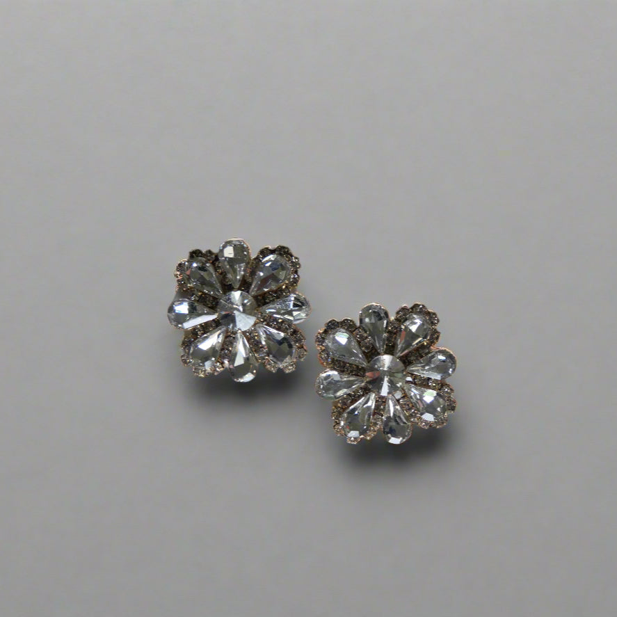 crystal earrings flower