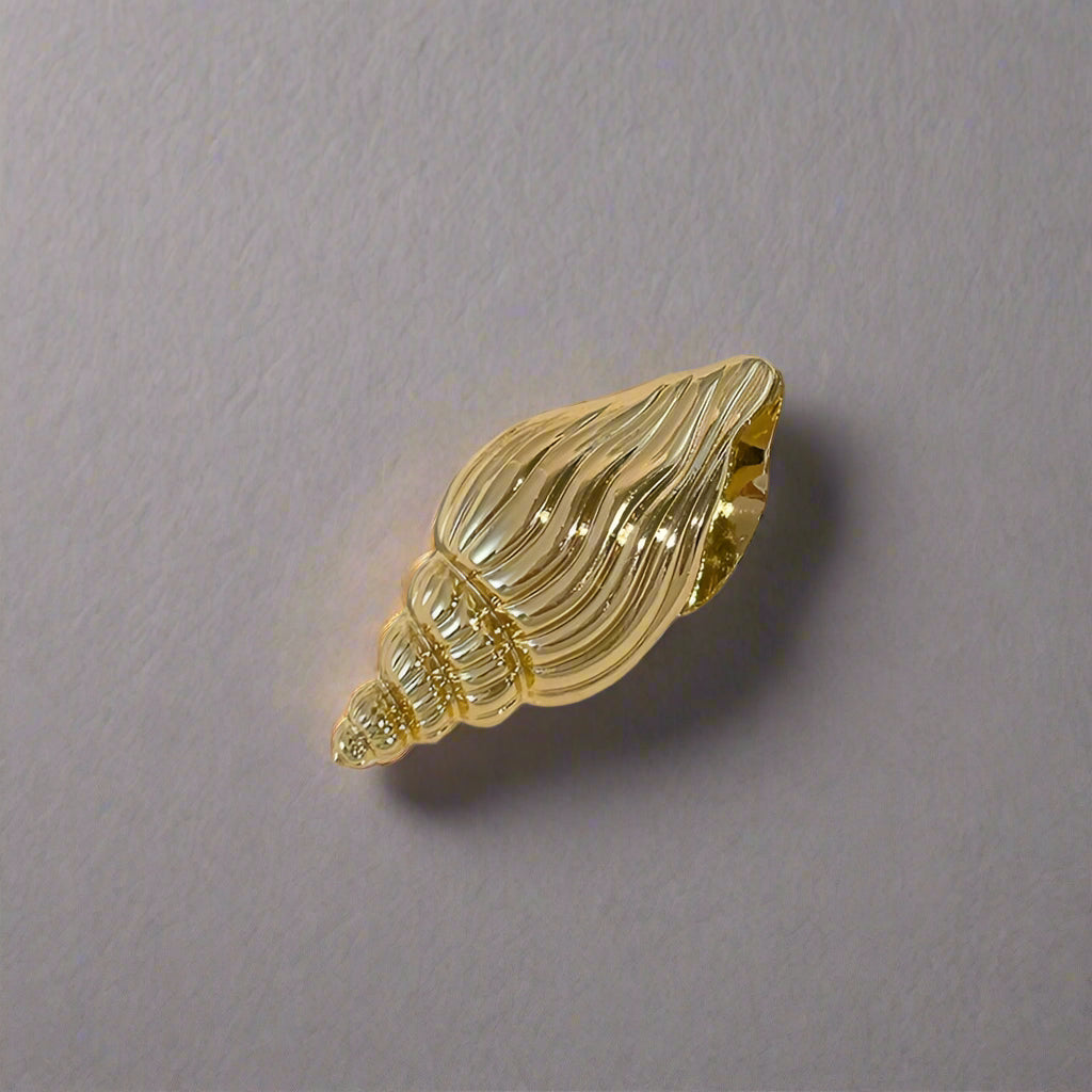 gold shell hair clip