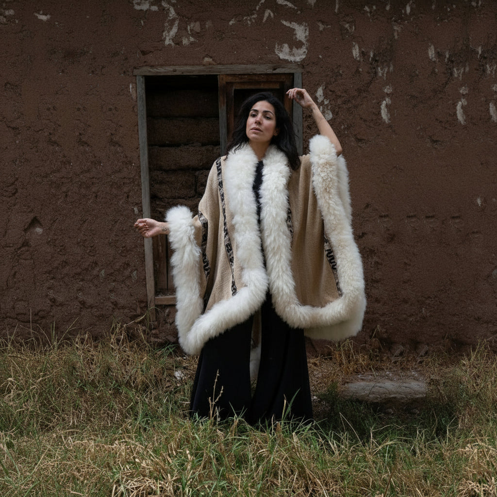 Elena Heritage Baby Alpaca Wool Cape