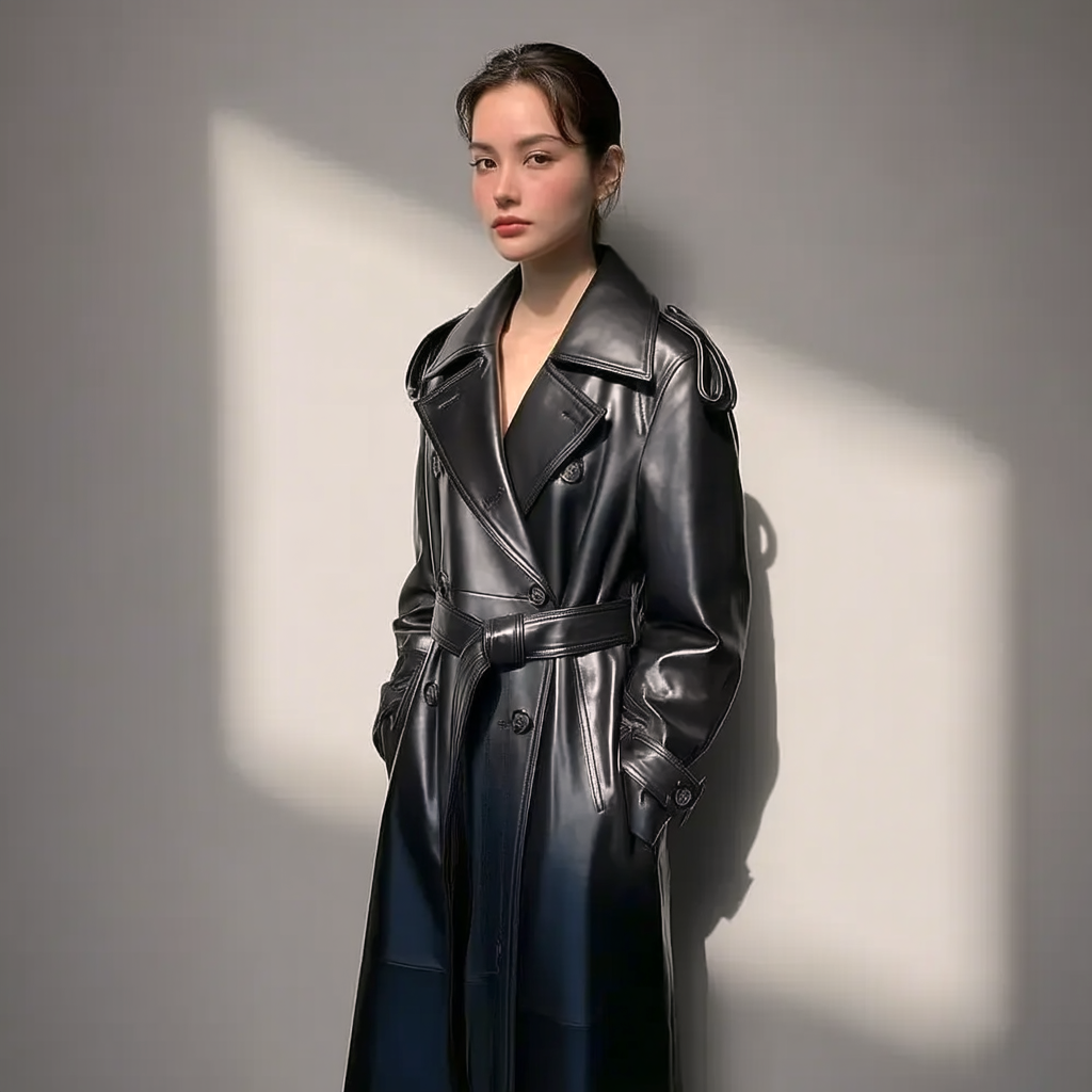 leather trench coat