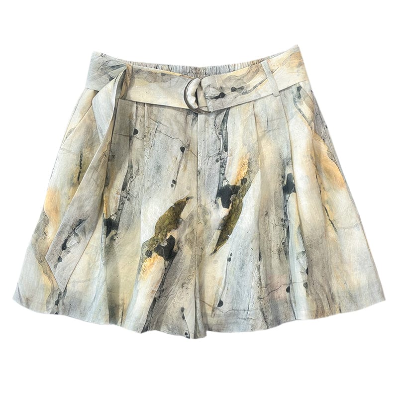 linen shorts women in ramie